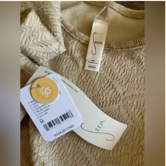 Free People NWT Seea Palomar Surf/Swim Crop Top Size Large Cream color size M - Picture 6 of 7